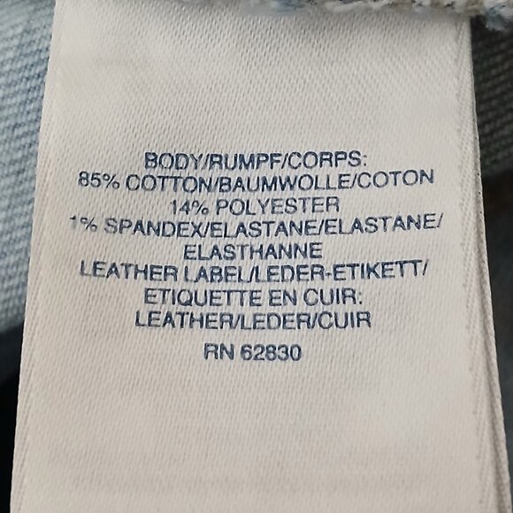 Lands End Jeans Size 14 High Rise Wide Leg Light Wash Blue Denim Stretch - Picture 8 of 9